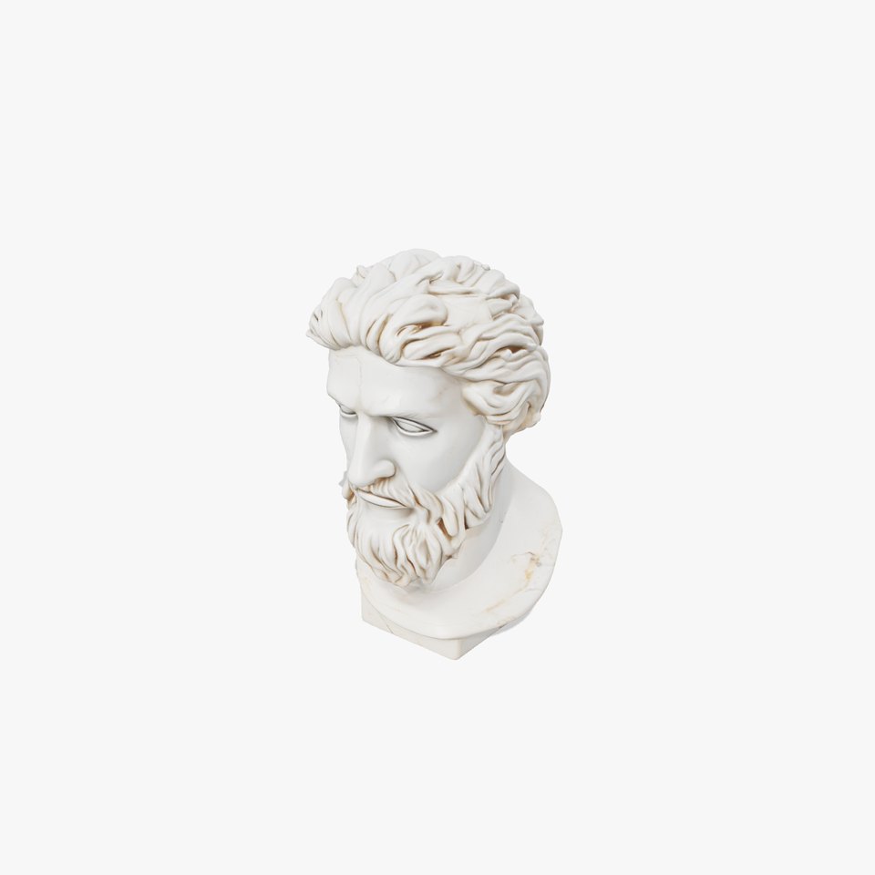Ancient Philosopher Marble Bust Sculptural model pack